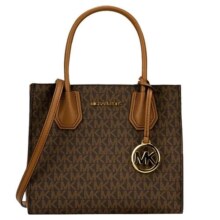 【自营】Michael Kors MERCER中号手提包MK老花配皮女士斜挎包