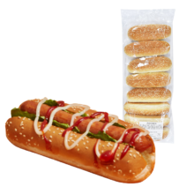 PLUS会员：曼可顿 芝麻热狗胚 520g(8个)*2件