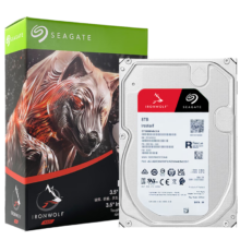 PLUS会员：SEAGATE 希捷 NAS硬盘 8TB 256MB 7200转 CMR垂直 网络存储 SATA 希捷酷狼 机械硬盘 数据恢复服务 3.5英寸