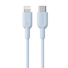 ANKER安克 充电线苹果mfi认证适用iphone11/12/13/14手机充电器3Atype-c转lightning快充数据线 0.9m蓝