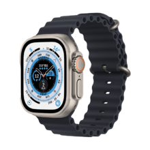 Apple/苹果 Watch Ultra 智能手表 GPS + 蜂窝款 49毫米 钛金属表壳午夜色海洋表带 MQF63CH/A