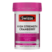 Swisse斯维诗 高浓度蔓越莓胶囊25000mg 30粒/瓶 女性私密健康 含A型原花青素和VC 迪丽热巴同款 澳洲进口