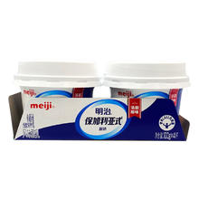 meiji 明治 保加利亚式酸奶 清甜原味100g×4杯 特选LB81乳酸菌