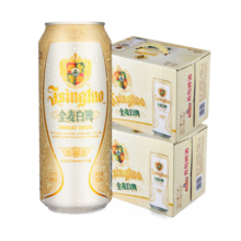 青岛啤酒全麦白啤 500mL 12罐 2箱装