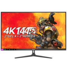 KOIOS 32英寸4K 144Hz 大金刚IPS 窄边框 HDR400 电竞显示器 K3223UL黑色