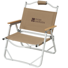 PLUS会员：MOBIGARDEN 牧高笛 铝合金折叠椅 NX22665048 暖沙色