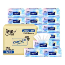 plus会员:洁柔抽纸(C&S) 缤纷抽纸 3层100抽*24包