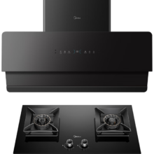 PLUS会员、需首购：Midea 美的 JA7+Q230S-L 侧吸式烟灶套装 天然气 5.2KW