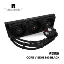 预售、Thermalright 利民 CORE VISION 360 BLACK 核芯视界 支持 LGA1700一体式水冷散热器 IPS液晶屏