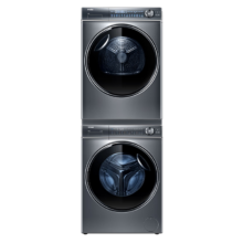 预售、PLUS会员：Haier 海尔 新纤美系列 BD14376LU1+F376U1 热泵洗烘套装 极夜灰