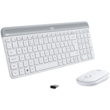 罗技（Logitech）MK470 键鼠套装 无线键鼠套装 超薄 全尺寸 芍药白 带无线2.4G接收器