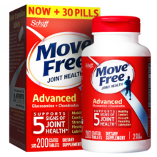 Move Free维骨力 含1500mg氨糖软骨素 氨基酸葡萄糖维骨力 关节宝 红瓶80粒