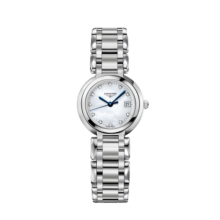 浪琴（LONGINES）瑞士手表 心月系列 石英钢带女表 520情人节礼物 L81104876