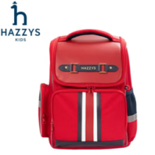 HAZZYS 哈吉斯 复古双肩包书包 经典红