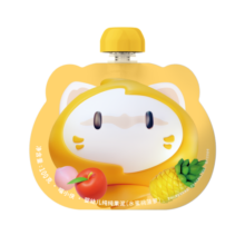 喵小侠【婴标】婴幼儿果泥 儿童常温即食水果酸奶宝宝零食辅食果泥酸奶 水蜜桃菠萝果泥 100g