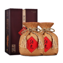 plus会员：酒鬼 原浆酒 52度 500mL 2瓶 双瓶（带手提袋）