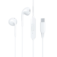 Plus会员、概率券:宏碁 acer AHW120 半入耳式有线耳机 立体声手机音乐游戏耳机 带麦带线控 Type-c接口 白色
