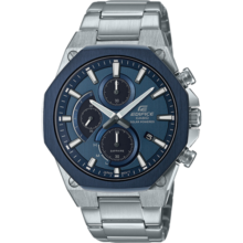 卡西欧（CASIO）【全国联保】Edifice男士手表太阳能蓝宝石商务休闲钢带皮带手表 EFS-S570YDB-2APR蓝宝石镜面