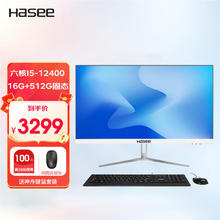 Hasee 神舟 新锐系列 23.8英寸超薄窄边框 家用影音商务办公一体机