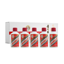 京东百亿补贴：茅台 飞天 小白条 53度 酱香型白酒 50ml*5瓶 白色条盒装