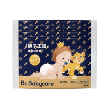 bc babycare拉拉裤皇室狮子王国皇冠LALA裤透气干爽宝宝裤型尿不湿 试用装-XL码-4片
