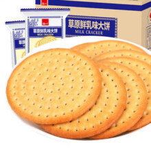 PLUS会员：泓一 大饼 草原鲜乳味 500g 任选4件