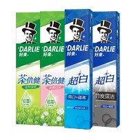 88VIP！DARLIE 好来 牙膏超白茶家庭家用套装 190g*4支