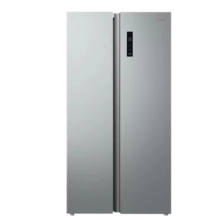 美的（Midea）558升变频对开双开门冰箱智能家电立体循环风冷无霜纤薄机身家用大容量BCD-558WKPM(E)钛钢灰-星烁