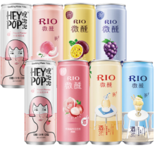 锐澳（RIO）预调 鸡尾酒 果酒 微醺3度 330ml*6罐+赠气泡水*2罐