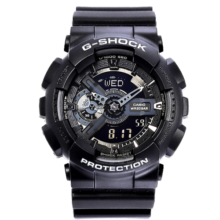 卡西欧（CASIO）G-SHOCK 暗夜之光黑武士运动防水男士腕表电子手表 GA-110-1BDR