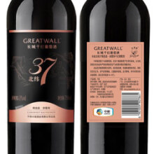 中粮长城 国产葡萄酒 北纬37精选级赤霞珠干红750ml*6瓶 整箱装