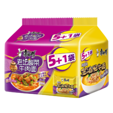 限地区、PLUS会员：康师傅 老坛酸菜牛肉面*5包+金汤肥牛面*1包