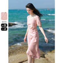 限尺码：3COLOUR 三彩 法式连衣裙 Q382H5019L2001
