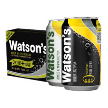 plus会员，概率券:屈臣氏（Watsons）苏打汽水混合系列 气泡饮料 330ml*24罐*2件