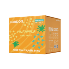 巴布豆（BOBDOG）【老爸抽检】新菠萝量贩装拉拉裤L码72片(9-14KG)婴儿尿不湿