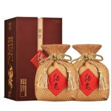 plus会员、需凑单：酒鬼 原浆酒 馥郁香型 52度500ml双瓶装（内含礼品袋） 52度 500mL 2瓶