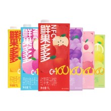 华洋 鲜果多多NFC+ 橙子葡萄水蜜桃苹果复合果汁饮料 1L*2盒