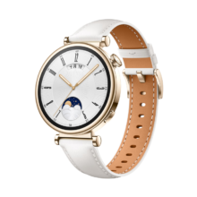 再降价：HUAWEI 华为 WATCH GT4 智能手表 41mm 凝霜白 真皮表带