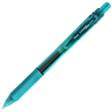 派通（Pentel）0.5mm按动中性笔 彩色速干水笔财务考试针管签字笔BLN105-S3 湖蓝色/单支装