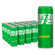 京东百亿补贴、plus会员立减:可口可乐（Coca-Cola）汽水碳酸饮料 330mL 15罐 雪碧