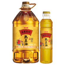金龙鱼大豆油浓香笨榨熟豆油非转基因自然浓香 5L+400ml