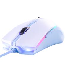 京东百亿补贴：Dareu 达尔优 LM122 有线鼠标 6400DPI RGB 白蓝色