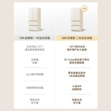 小吉(MINIJ)508升双变频风冷无霜法式多门冰箱干湿分储三档变温低噪超薄嵌入BCD-JF508WB 508L|超薄Plus丨奶酪白