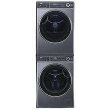 家装季、以旧换新：Haier 海尔 新纤美系列 XQG100-BD14376LU1+HGY100-F376U1 热泵洗烘套装 极夜灰