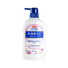 巴斯克林舒芙蕾沐浴露（自然花香）550ml温和草本美肌沐浴液 (日本进口)