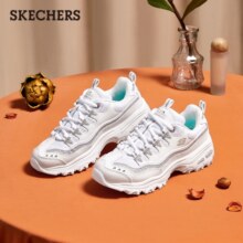 斯凯奇（Skechers）经典熊猫鞋女老爹鞋运动休闲厚底增高黑白复古11923 白色/银色/WSL 38