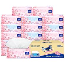 Tempo 得宝 抽纸整箱16包樱花味纸巾实惠装有香餐巾纸家用面巾纸抽