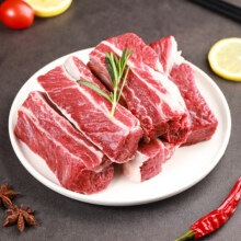 plus会员：百里炙 进口原切牛肋条1kg 牛排骨肋排烧烤肉食材 原切谷饲鲜牛肉（每斤25.5）