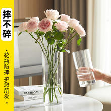 亚克力防摔花瓶 水养水培插花透明直筒亚克力