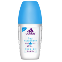 阿迪达斯 （adidas）女士走珠止汗露滚珠香体液 腋下手掌脚掌止汗净味 清新50ml